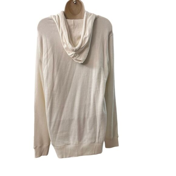 Arbor ~ Ivory pullover hoodie ~ longer length ~ Bamboo/Cotton blend ~ size M - Picture 5 of 11